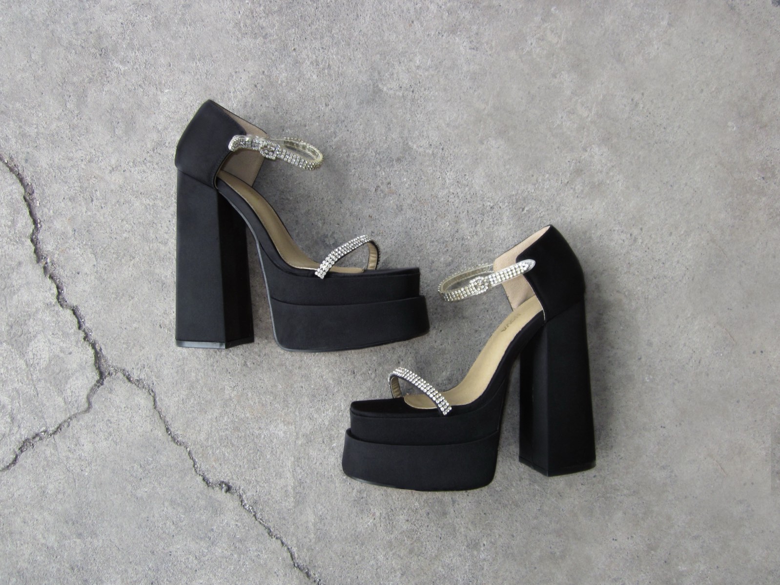 Zapatos Negros De Plataforma